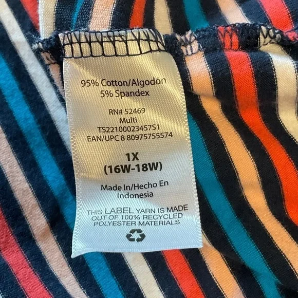 Terra & Sky Striped Mini Dress - Red, Blue, Black, White - Picture 7 of 8